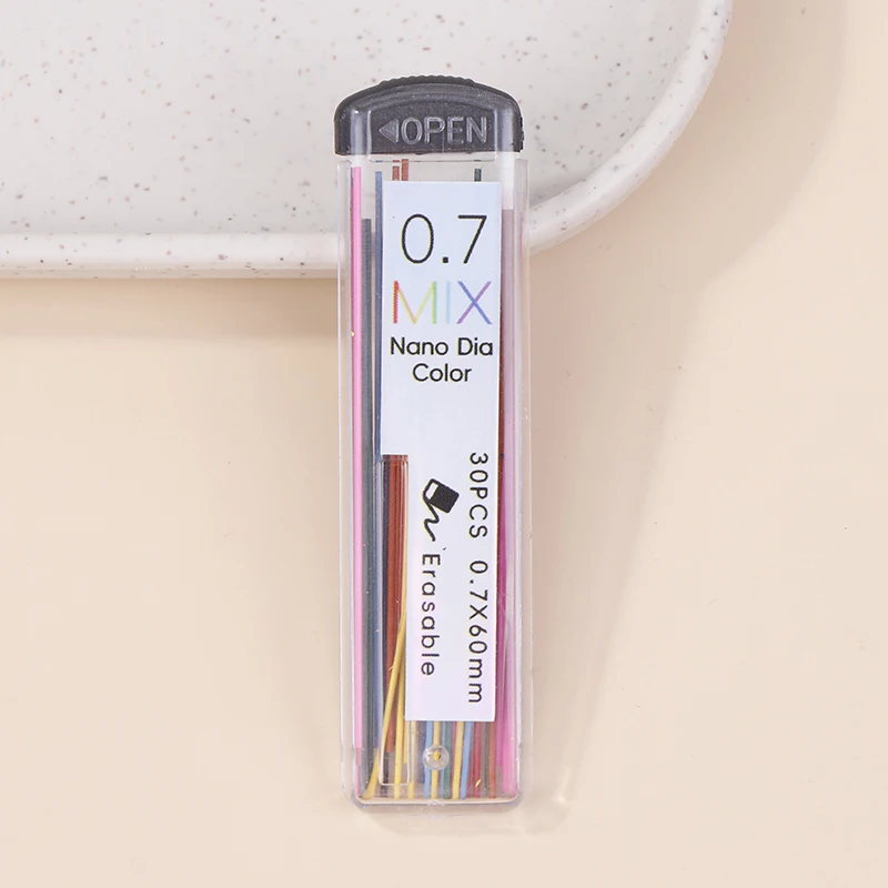 0.7mm Colored Automatic Lead Refill HB Graphite Lead Art Sketch Painting Pencil Leads Stationery