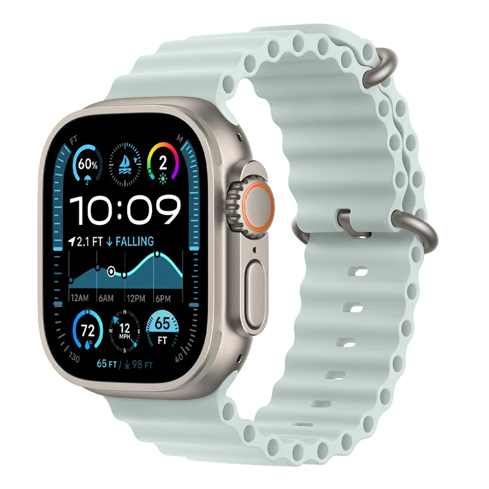Ocean Strap voor Apple Watch Ultra 3 2 Band 49mm 46mm 44mm 40mm 45mm 41mm 42mm Correa Armband iWatch Serie 11 10 9 SE 8 7 6 5 4