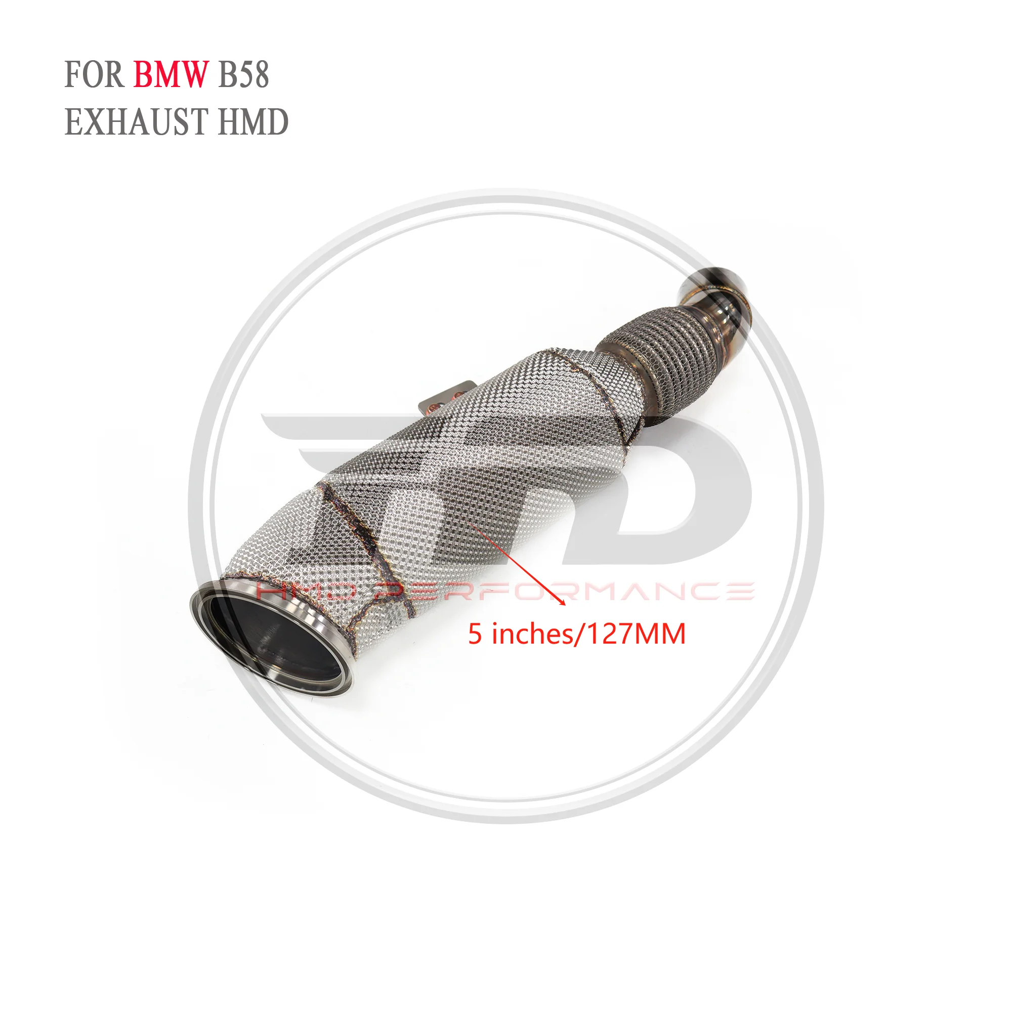 Zeitlich begrenztes Angebot HMD Rhodiniertes, geruchloses Downpipe, problemloses Licht für BMW 320i 325i 330i G20 G28 F30 2.0T B48 B46