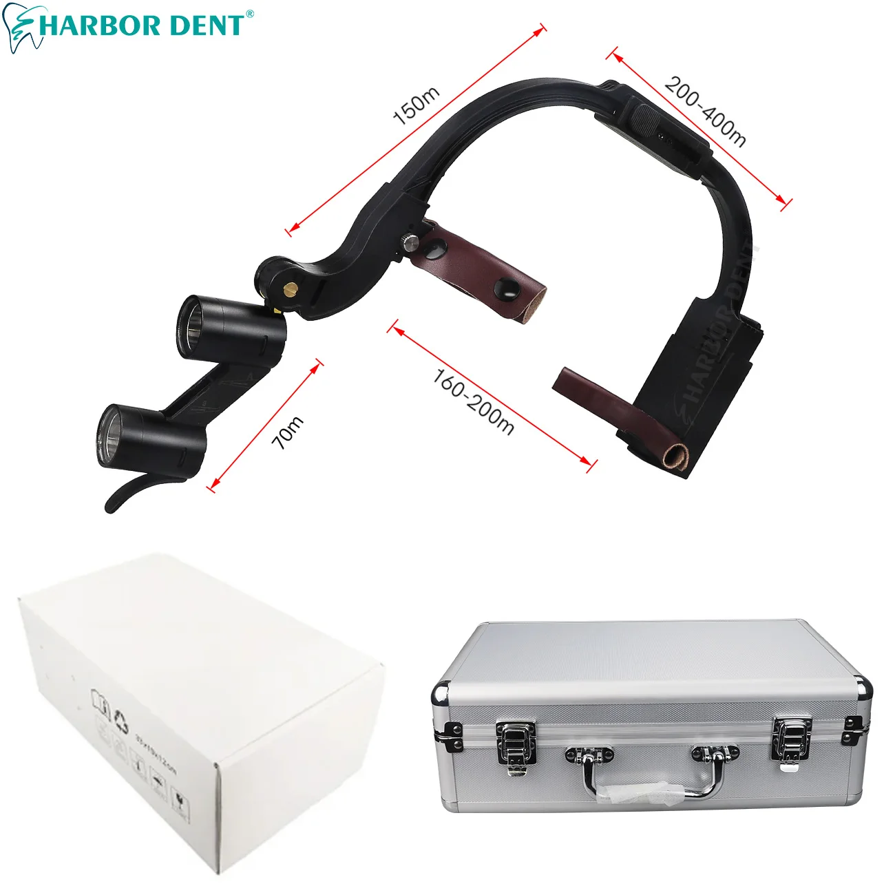 Binocular Dental Loupes Wireless LED Headlight Lamp 2.5X 3.5X Magnifying Glasses 5W Surgical Light for Dentist Medical Lamp