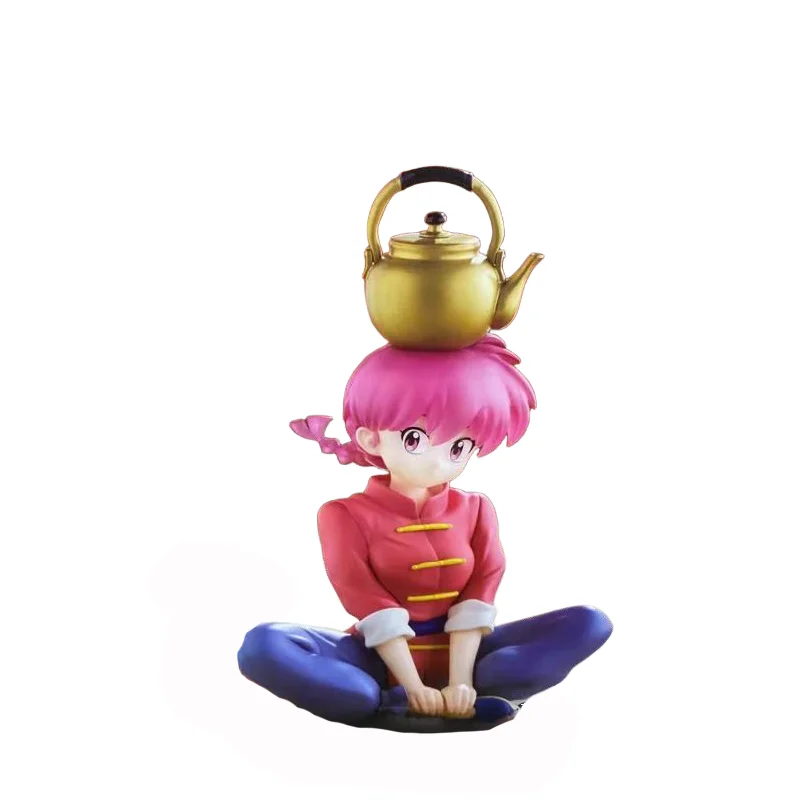 

100% Original Furyu Ranma1/2 Top of The Head Kettle Sitting Posture Collector Pvc Anime Figure Model Toy Gift Desktop Ornament