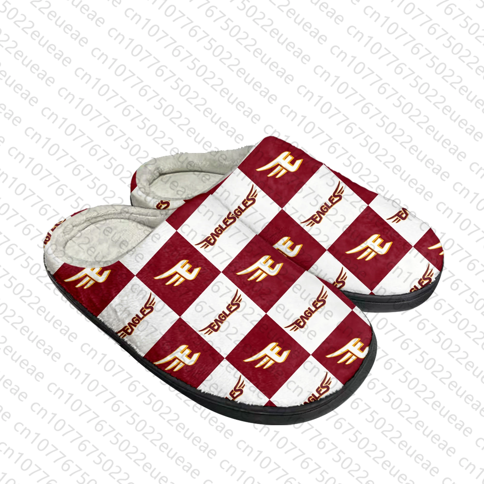 Golden Eagles Baseball Home Cotton Chinelos, Sapatos de quarto de pelúcia masculina, Chinelo interior térmico feminino, Casual Mantenha sapatos quentes