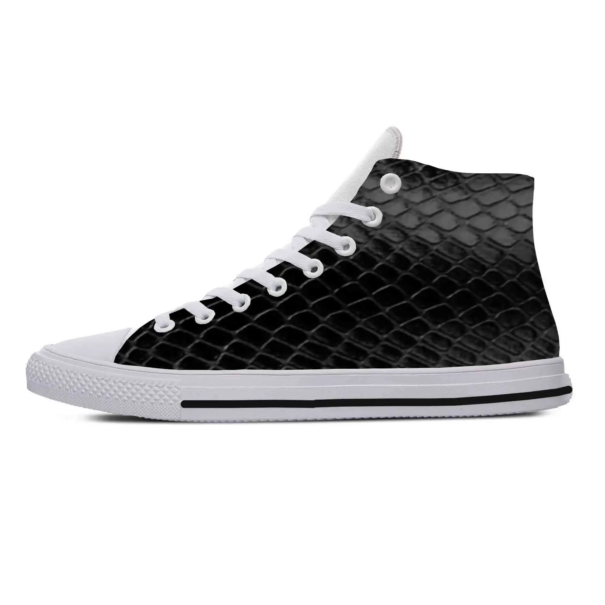 Snake Skin Scales Snakeskin Pattern Fashion Funny Casual Cloth Shoes High Top Comfortable Breathable 3D Print Men Women Sneakers