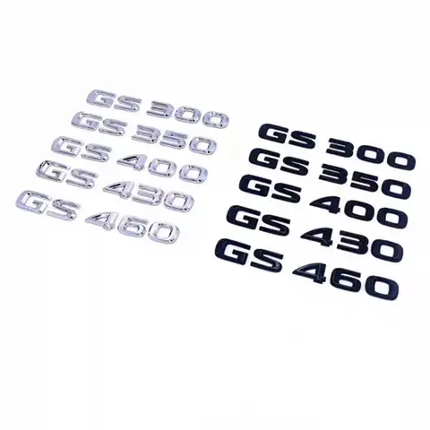 Car ABS Rear Trunk Words Letters Logo Badge Emblem Decals Sticker For Lexus GS GS200t GS250 GS300 GS350 GS400 GS450h GS450 GS460