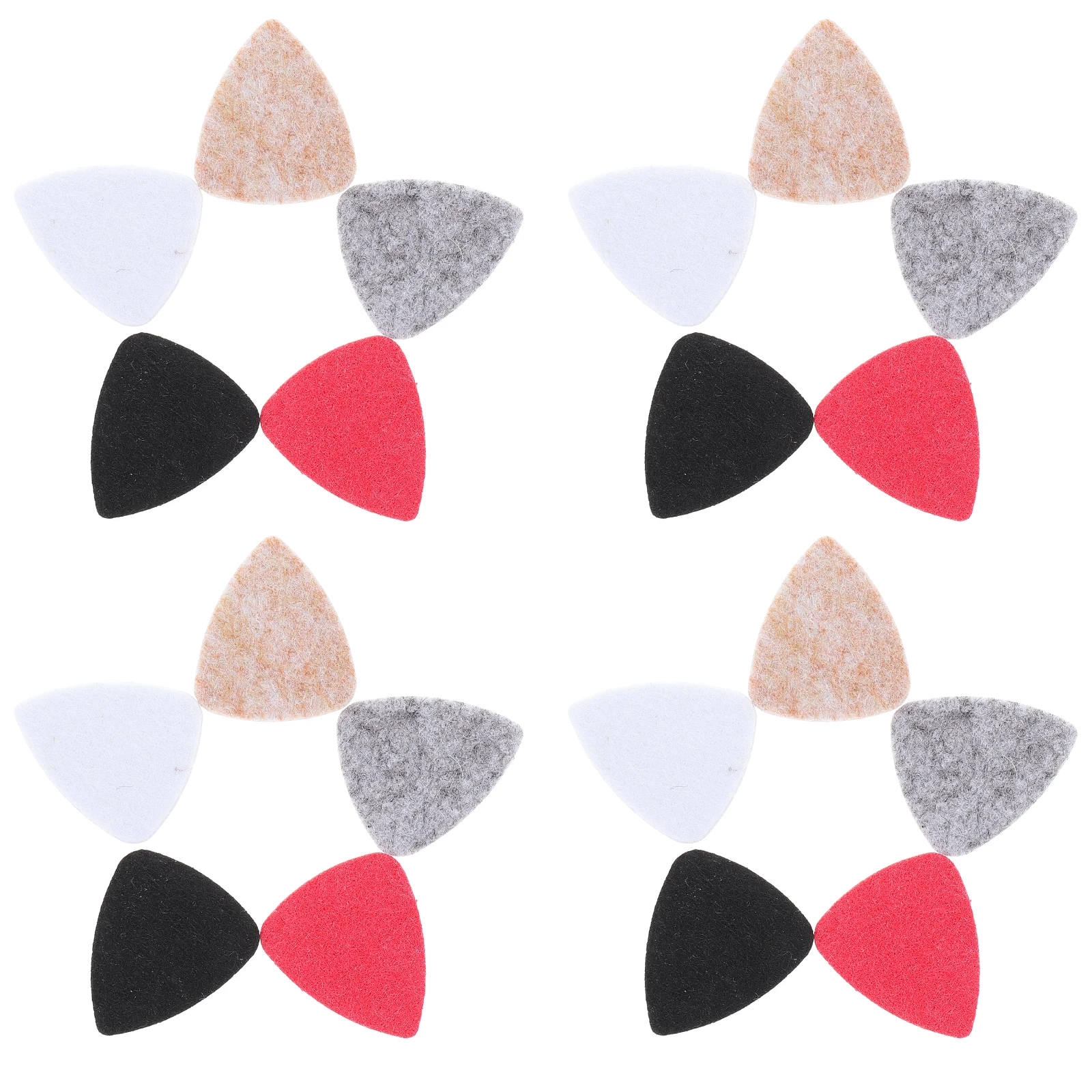 

20Pcs Premium Guitar Ukulele Felt Plectrums Sturdy Practical Easy to Use Electric Guitar Picks Music Instrument Picks