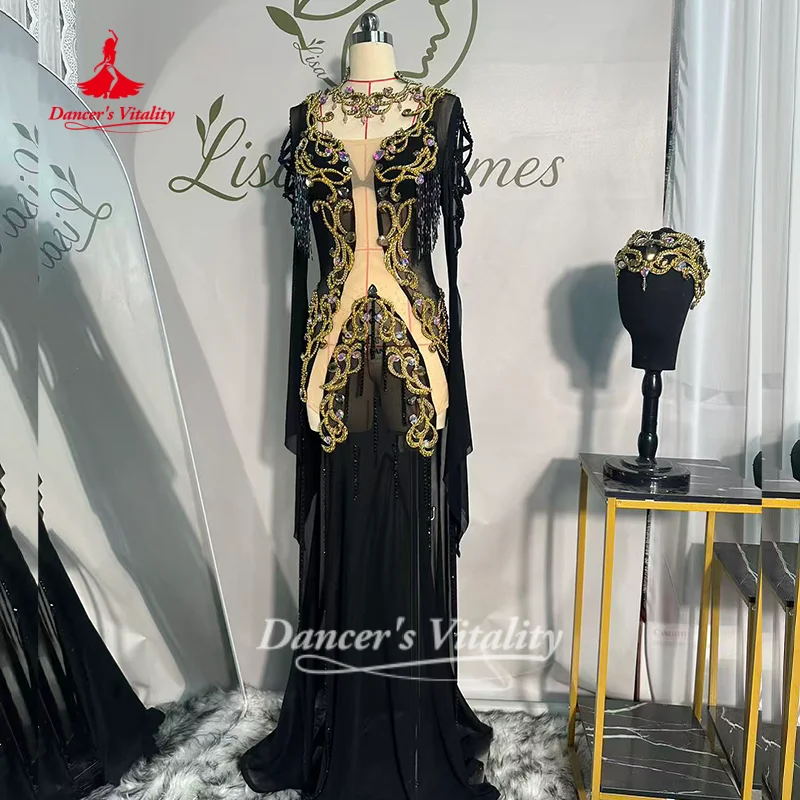 Belly Dance Costume High End Customized Two Ways To Wear It Sexy Leopard Print Stage Competition Costume  Dancer's Vitality