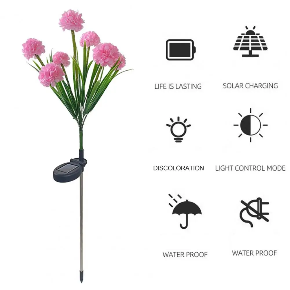 

Solar Pathway Solar Powered Flower Lamp Outdoor Garden Light with Auto On/off Feature Waterproof Design Easy Installation 7