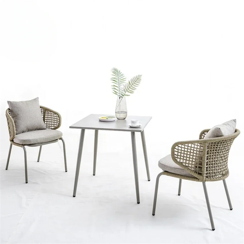 Wholesale 2 paito chair and table set 3 piece out door balcone coffee table set with seat