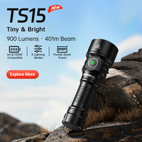 Wurkkos TS15 Mini Torch 900LM Rechargeable LED Flashlight 14500/AA Portable Work Light IP68 Waterproof Magnetic Lamp for Hiking