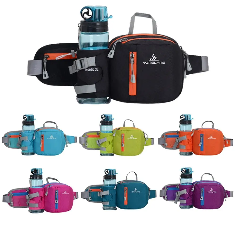 

Running Bag Waist Belt Pack Outdoor Marathon Gym Sport Fitness Water Bottle Pouch Fanny Waist Pack Riding Cycling Phone Pocket
