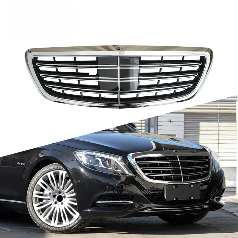 

Решетка переднего бампера (сетка) для Mercedes-Benz W222 (2013-2017) S400 S500 S5, декоративные элементы (до рестайлинга)