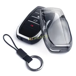 Funda transparente para mando a distancia, carcasa negra para Toyota Corolla Cross, Yaris, Sienna, Venza, Harrier, Hilux, Tundra, Miri, Land Cruiser, Alphard