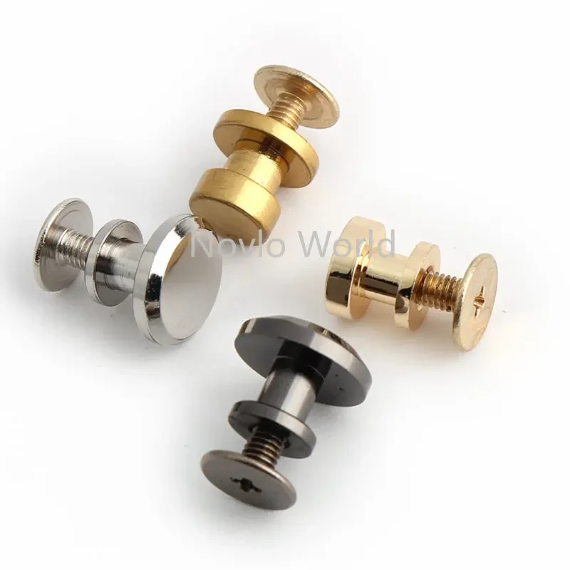 Solid Nail Metal Screw Back Rivets For Shoes Handbag Wallet Bags Belt Strap Garment Feet Bottom Decoration Hardware Accessories