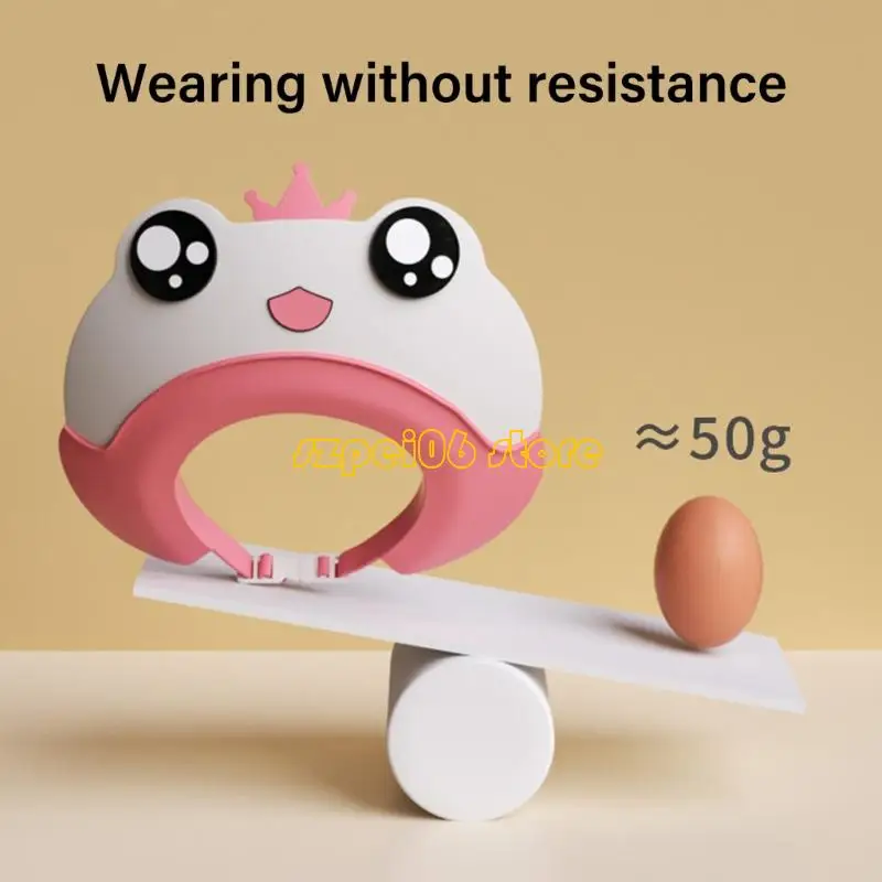 قبعة استحمام للأطفال من 45BF، قبعات غسيل شعر واقية قابلة للتعديل لأغطية الرأس الكرتونية للرضع #1