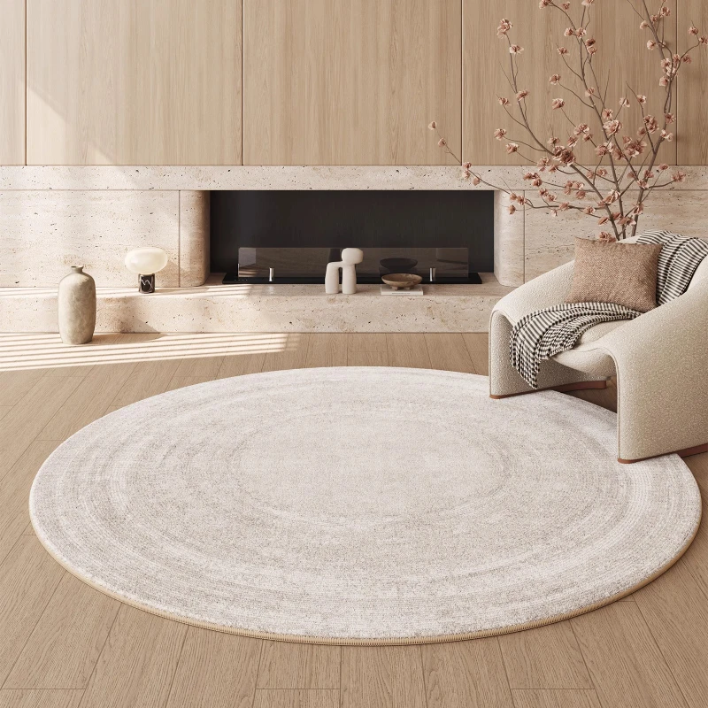 French Cream Style Bedroom Decor Plush Rug Round Carpets for Living Room Fluffy Soft Lounge Plush Carpet Home Thick Washable Mat