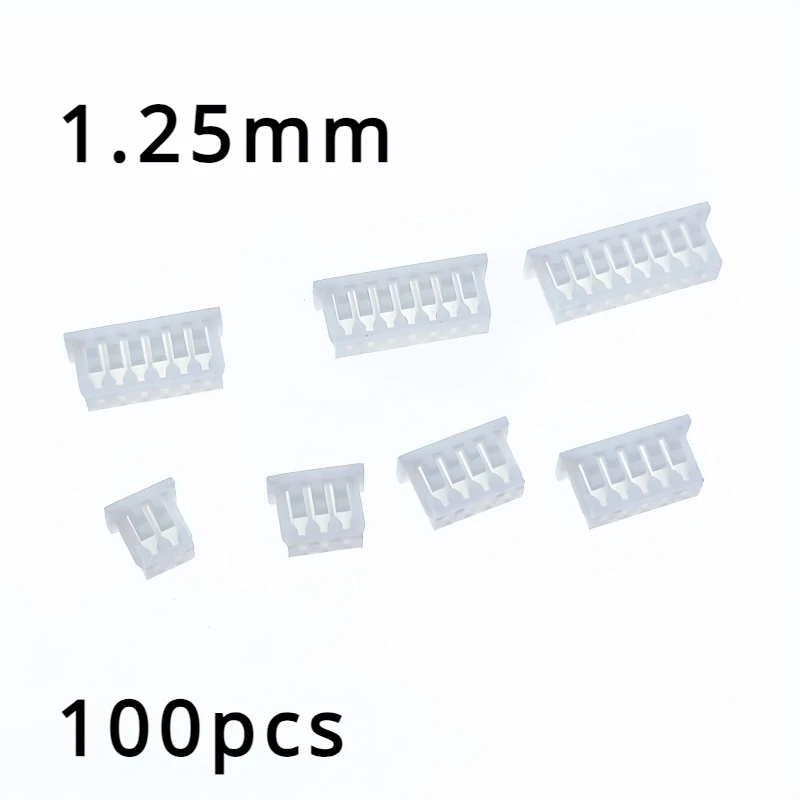 

100PCS 1.25mm Pitch Connector Housing Header 2P/3P/4P/5P/6P/7P/8P/9P/10P Selectable