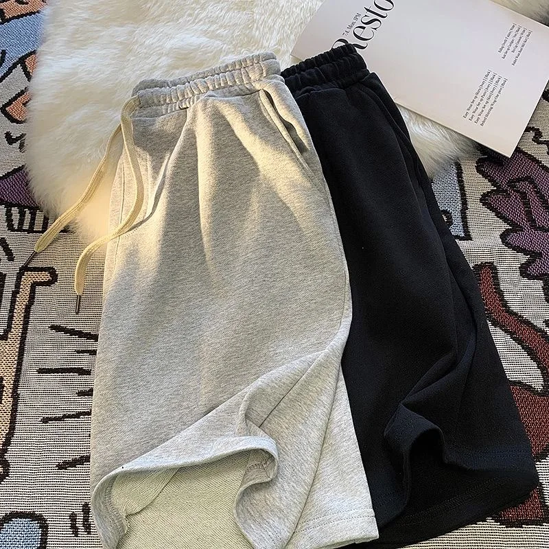 Men's Sporty Loose Fit Thin Outdoor Shorts Summer Casual Large Boxer Shorts High Elastic Straight Leg Five-Quarter Length