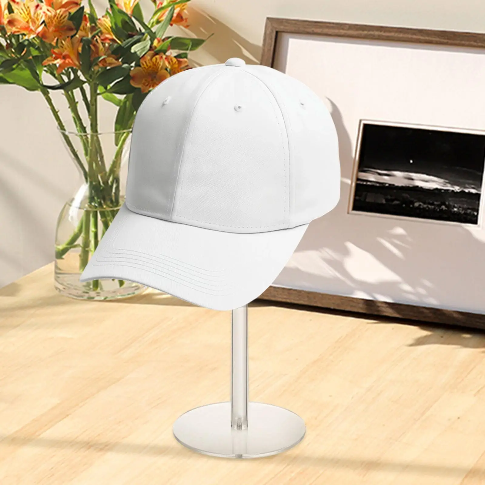 돔형 가발 홀더 높이 조절 가능 아크릴 모자 디스플레이 스탠드 보관 랙 야구 모자 가정 침실 테이블탑 라이저 카운터