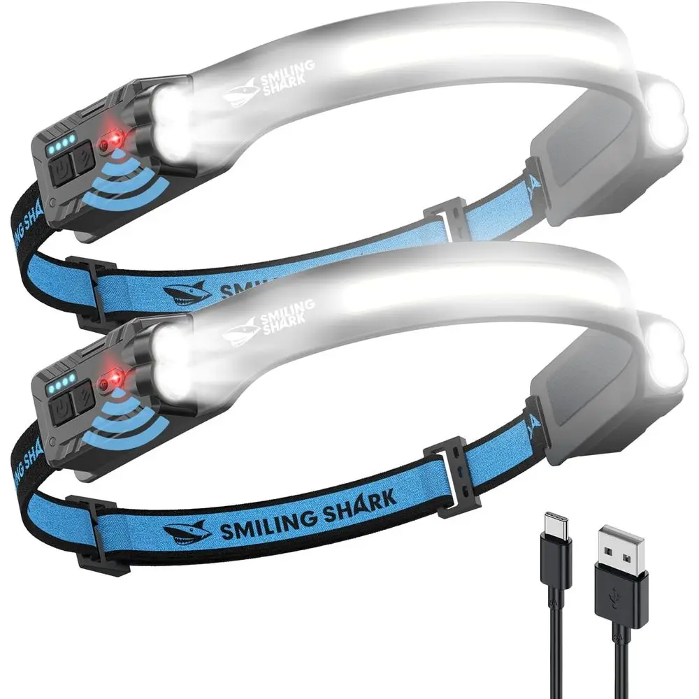 

Лампа Smiling TD-0123-S, 2 шт., 2400 мАч, ультраяркая, перезаряжаемая, с датчиком движения Hands-free, многофункциональная светодиодная лампа