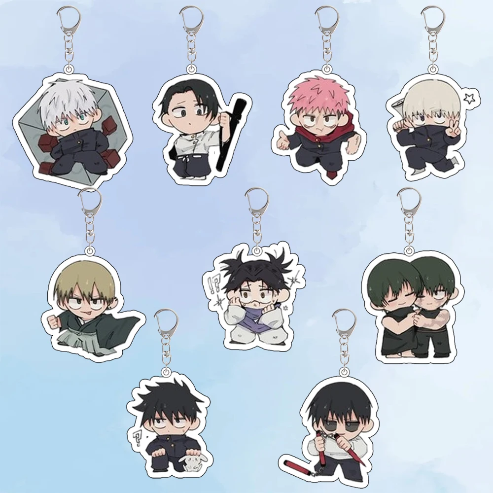 

For Anime JJK Itadori Yuji Choso Fushiguro Megumi Geto Suguru Acrylic Keychain Cartoons Backpack Pendant Valentine's Day Gift