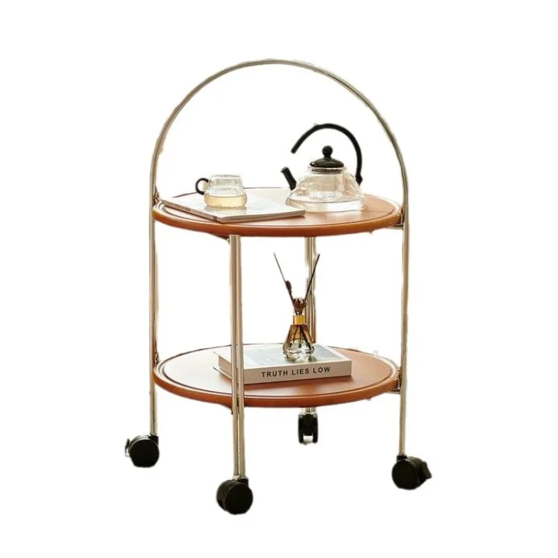 Nordic vintage style solid wood movable folding coffee table, living room small apartment sofa side table, corner table, small