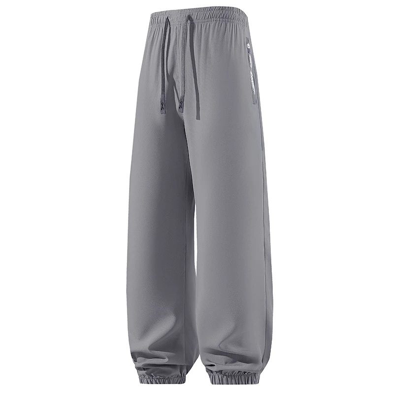 

Men's Cool Ice Silk Yoga Pants Lounge Sleepwear Elastic Sleep Summer Ice Silk Women's Pants Popular Loose Quick Drying Outdoor