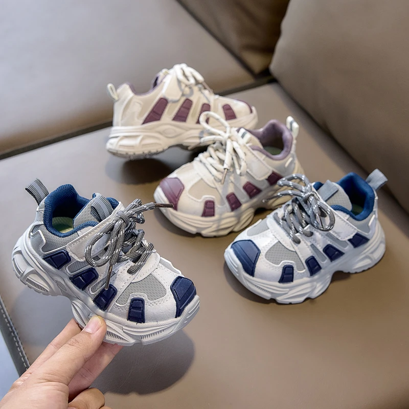 Kinder-Sneaker aus Mesh, atmungsaktiv, lässige Schuhe für Jungen, dicke weiche Sohle, 2026 brandneue Kinder-Sportschuhe, rutschfest. – Detail 3