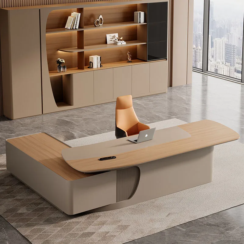 ^Decoration Computer Office Desk Modern Aesthetic Design Luxury Wooden Office Desk Nordic Organizers Tavolo Trendy Furniture