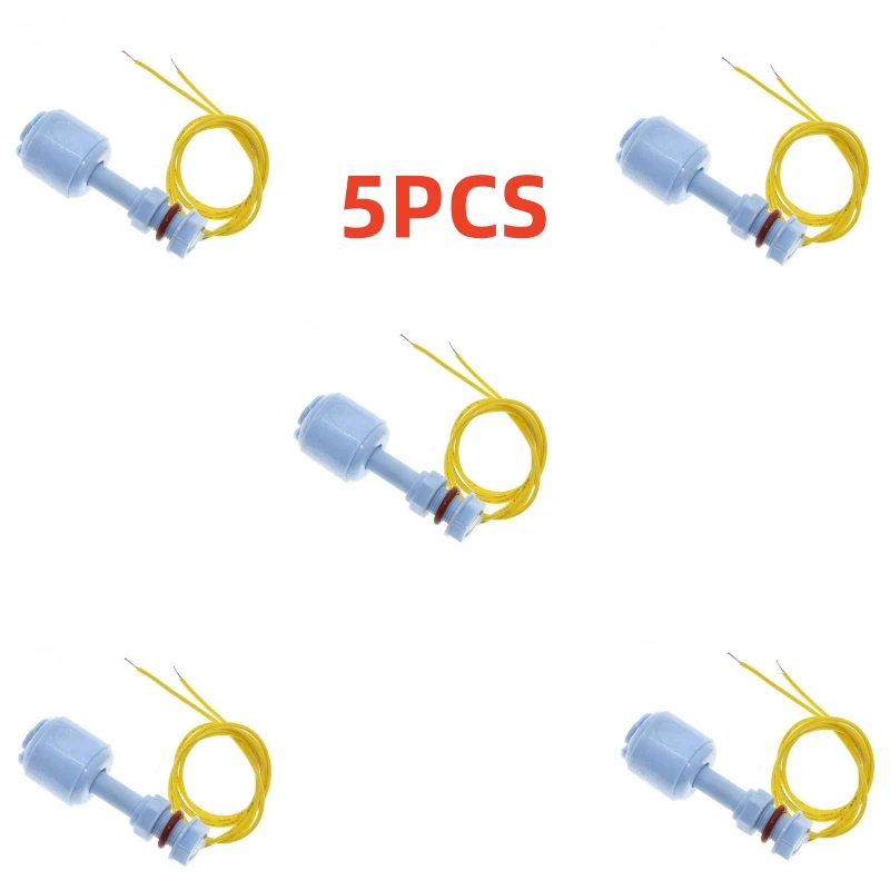 5PCS PP Liquid Water Level Sensor Horizontal Float Switch Down