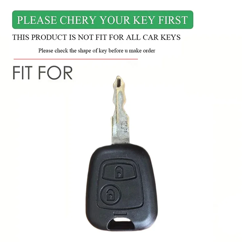 Key Fob Cover Protection For Peugeot 206 107 207 307 2007 406 Partner Keychain Holder For Citroen C3 C1 C2 Berlingo Case Caps