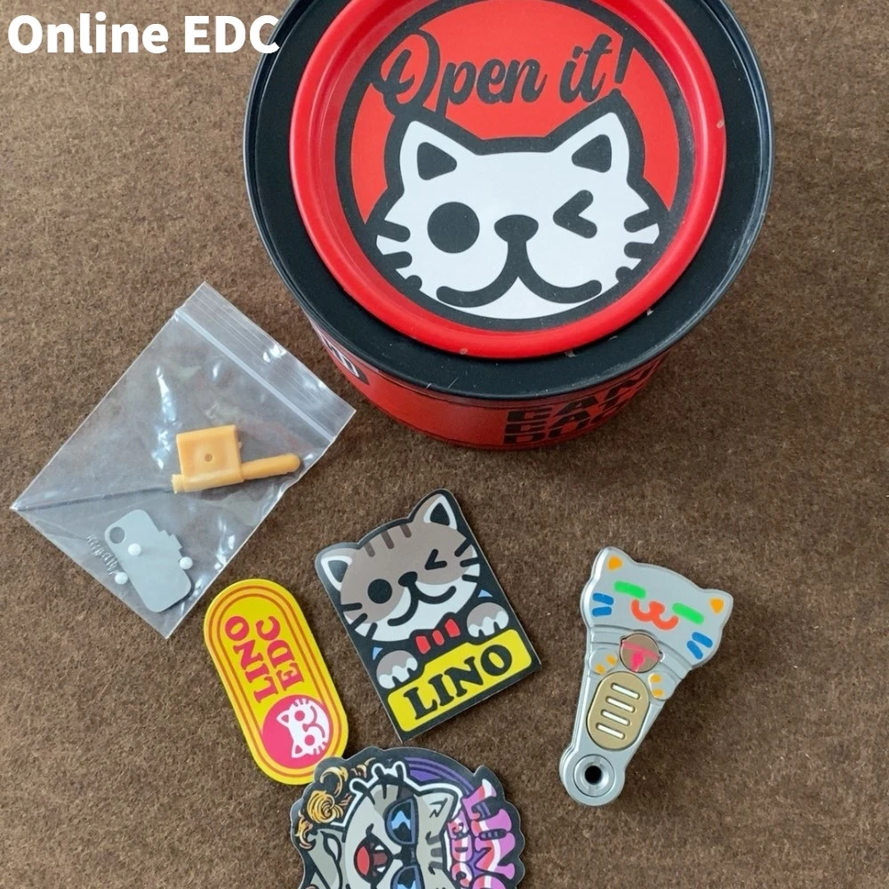 Jouets EDC d'occasion LINO EDC DUOBO diapason mécanique lumineux en acier inoxydable à trois couches Fidget curseur soulagement du Stress jouet adultes