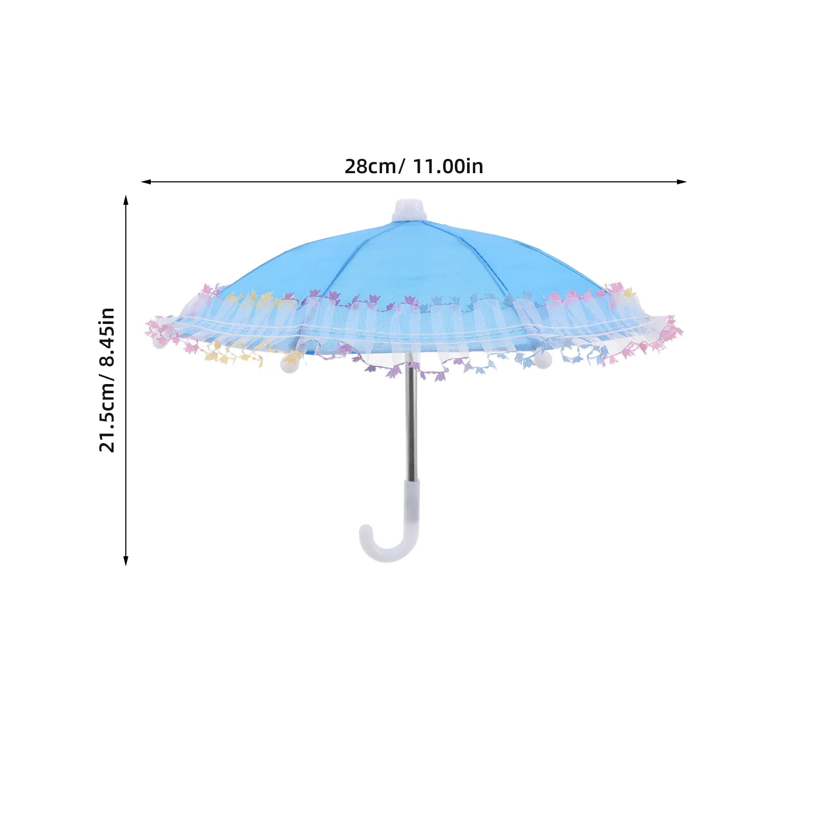 5pcs Mini Lace Umbrella Set – Lightweight Portable Dollhouse Decor, Elegant Pretend Play Parasol Props