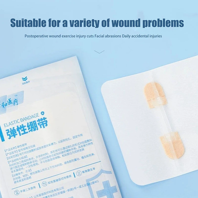 

Breathable Seamless Elastic Strap Zipper Wound Closure Patches Non Woven Zip Sutures Bandages for Wound Care