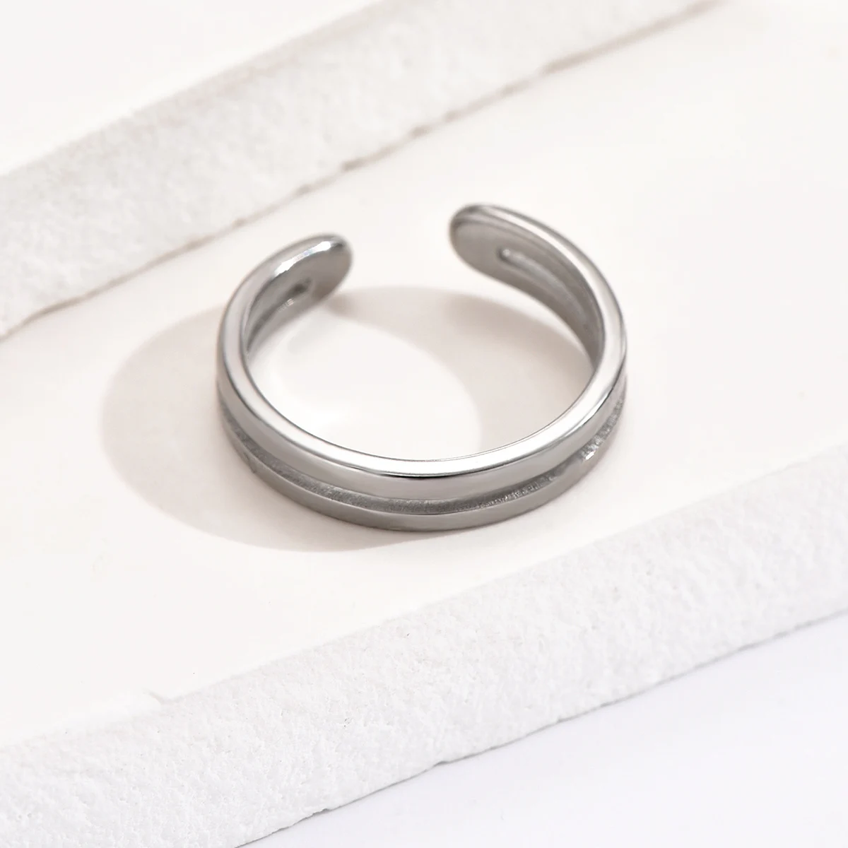 7pcs Adjustable Open Size Stainless Steel Toe Rings Set