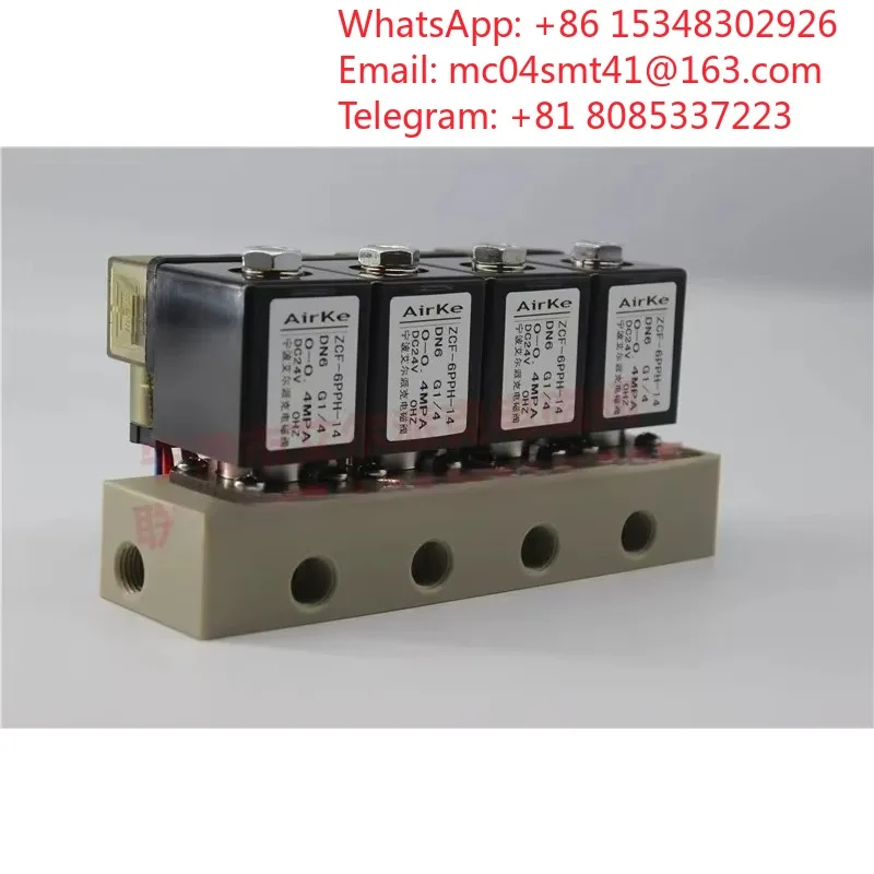 1 pc PPH Multi-way Combination Directional Solenoid Valve 1 Inlet 4 Outlets / 4 Inlets 1 Outlet 2 Points Thread Fluid Control