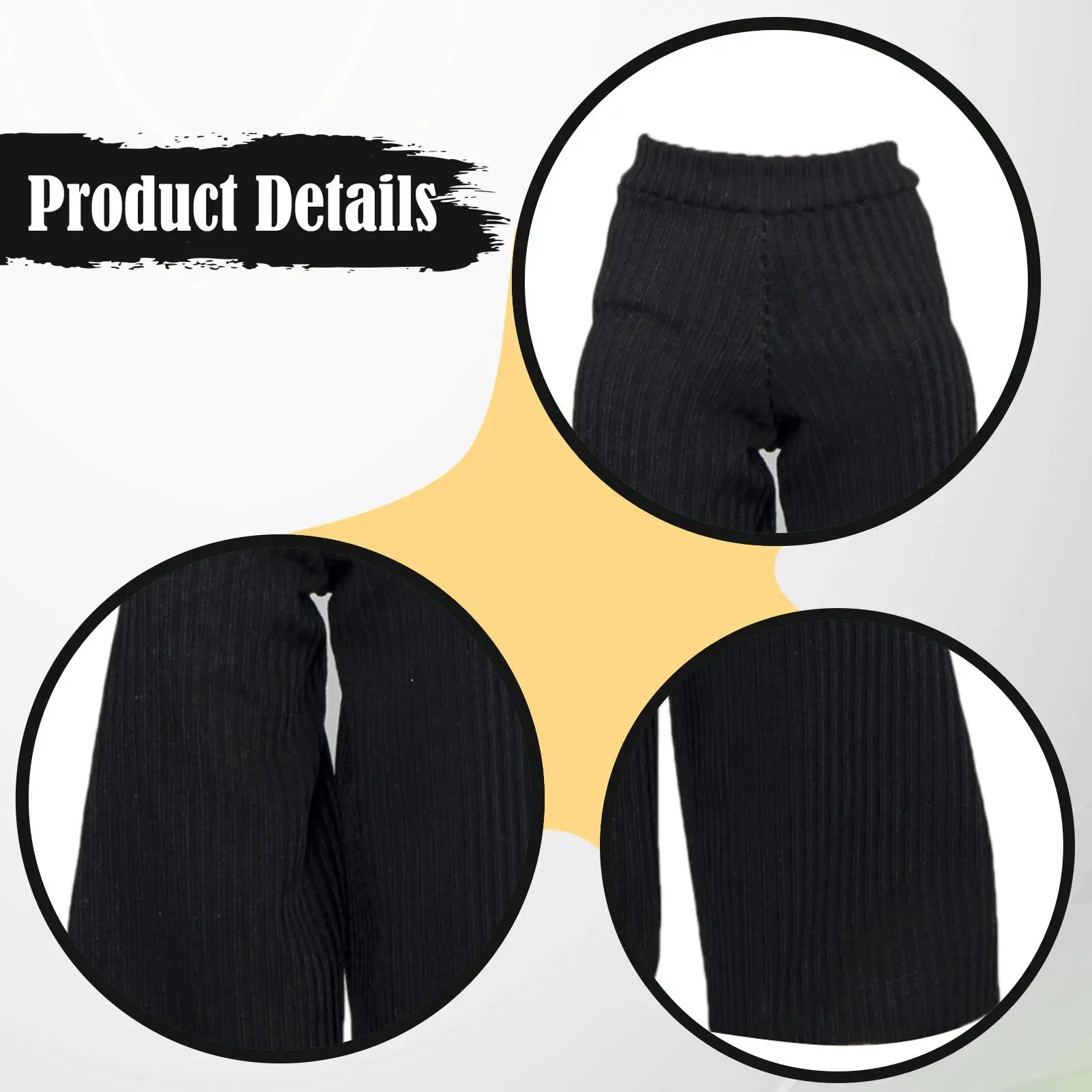 

1:12 Scale Action Figure Clothes Trousers Casual Trendy Fashion Fabric Dress up Doll Clothes Photo Prop for 6" Female Dolls Body