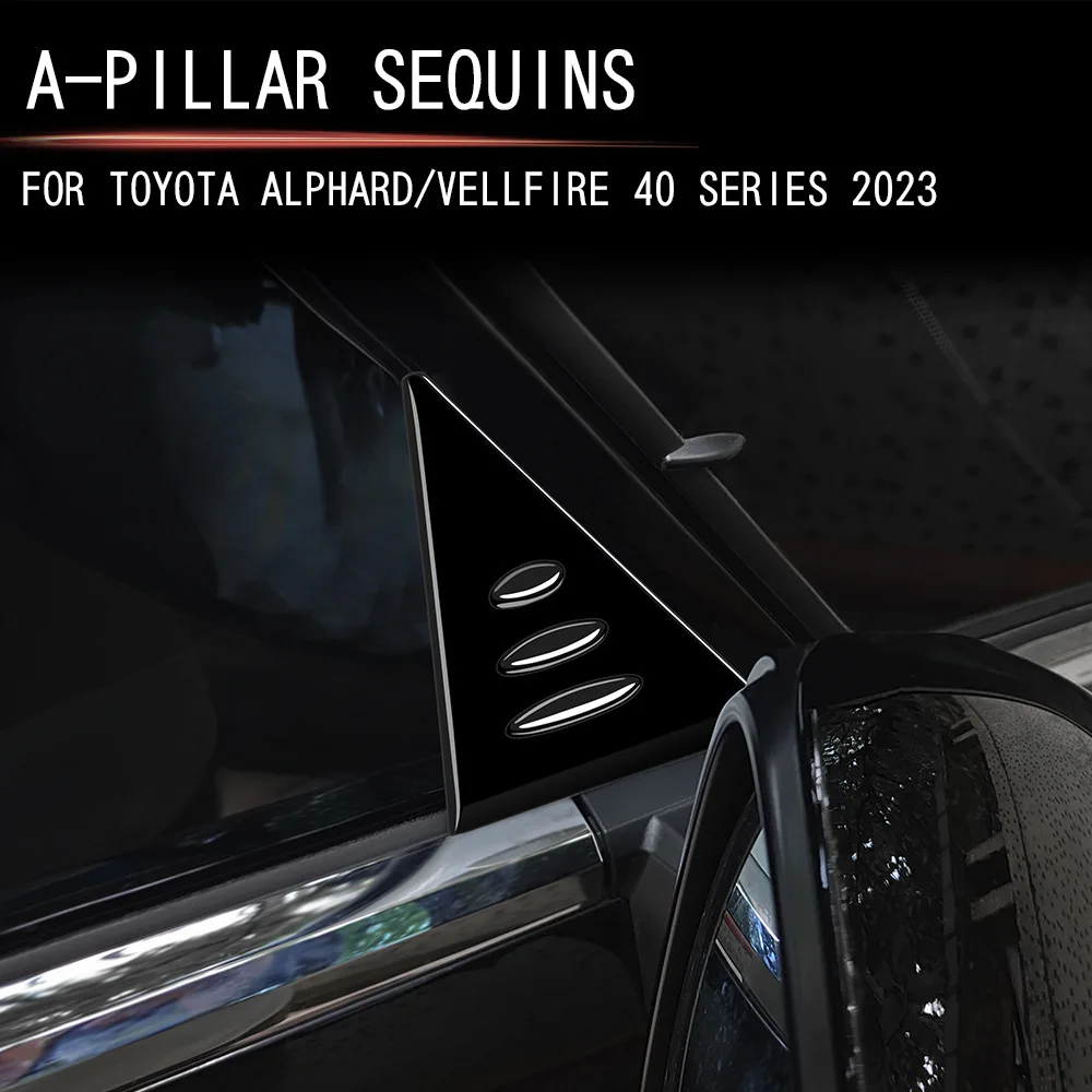 لتويوتا ألارد Vellfire 40 سلسلة 2023 2024 2025 ABS الكربون اكسسوارات السيارات الخارجية A D عمود النافذة الخلفية ربع الكسوة