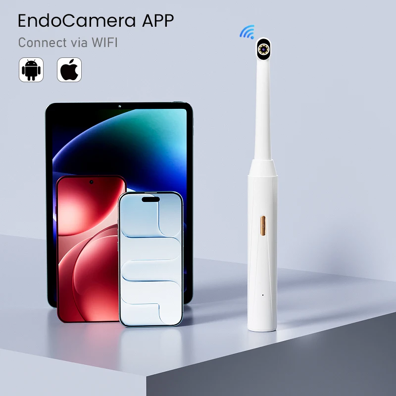Handheld WIFI Endoscope Portable Wireless Inspection Borescope Video Capture Camera 8LEDs Type-c Charging For Android Phones/iOS
