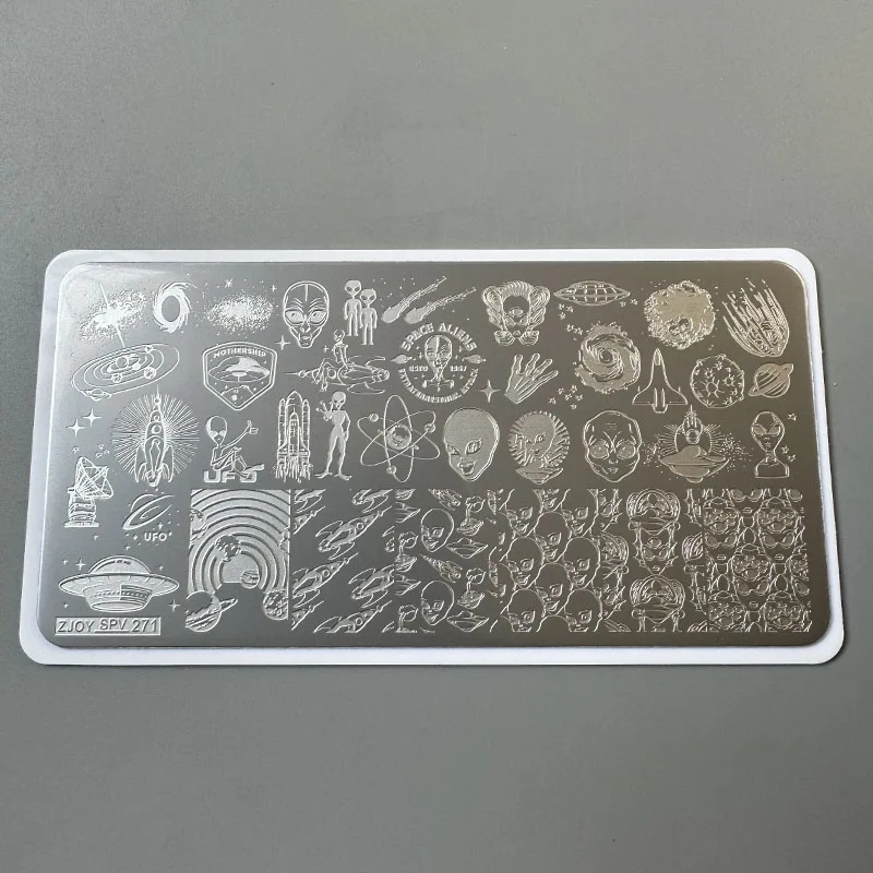 XMQ STAMPING NAIL PLATES UFO DESIGNS IMAGE PLATE TEMPLATES
