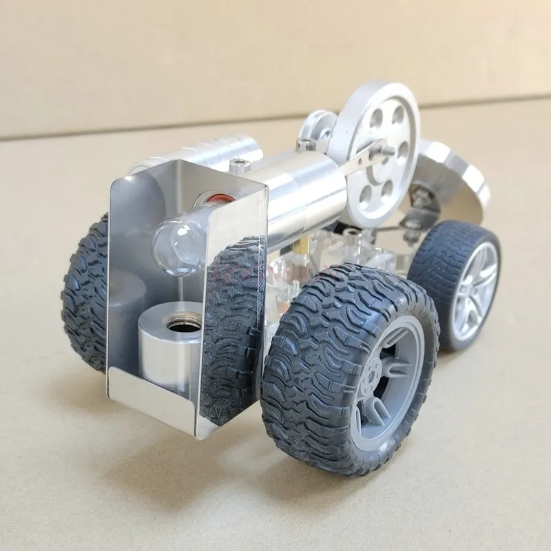 Stirling engine car mode steam car micro generator mini engine diy steering trolley physics experiment Educational toy