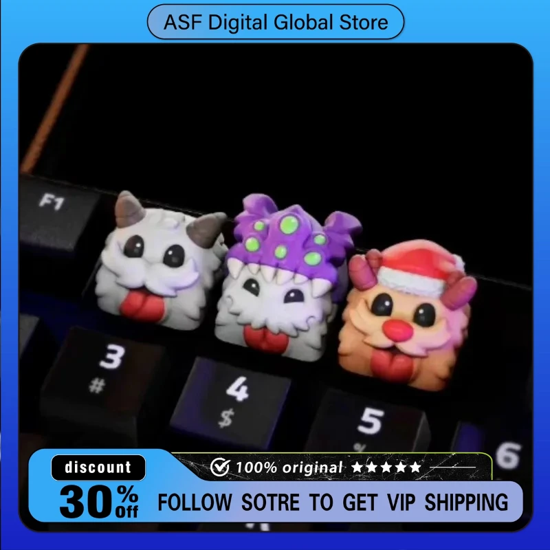 

Original Resin three-dimensional Poro Keycaps for Mechanical Keyboard LOL Creative Customized Computer E-Sport Collectin Keycaps