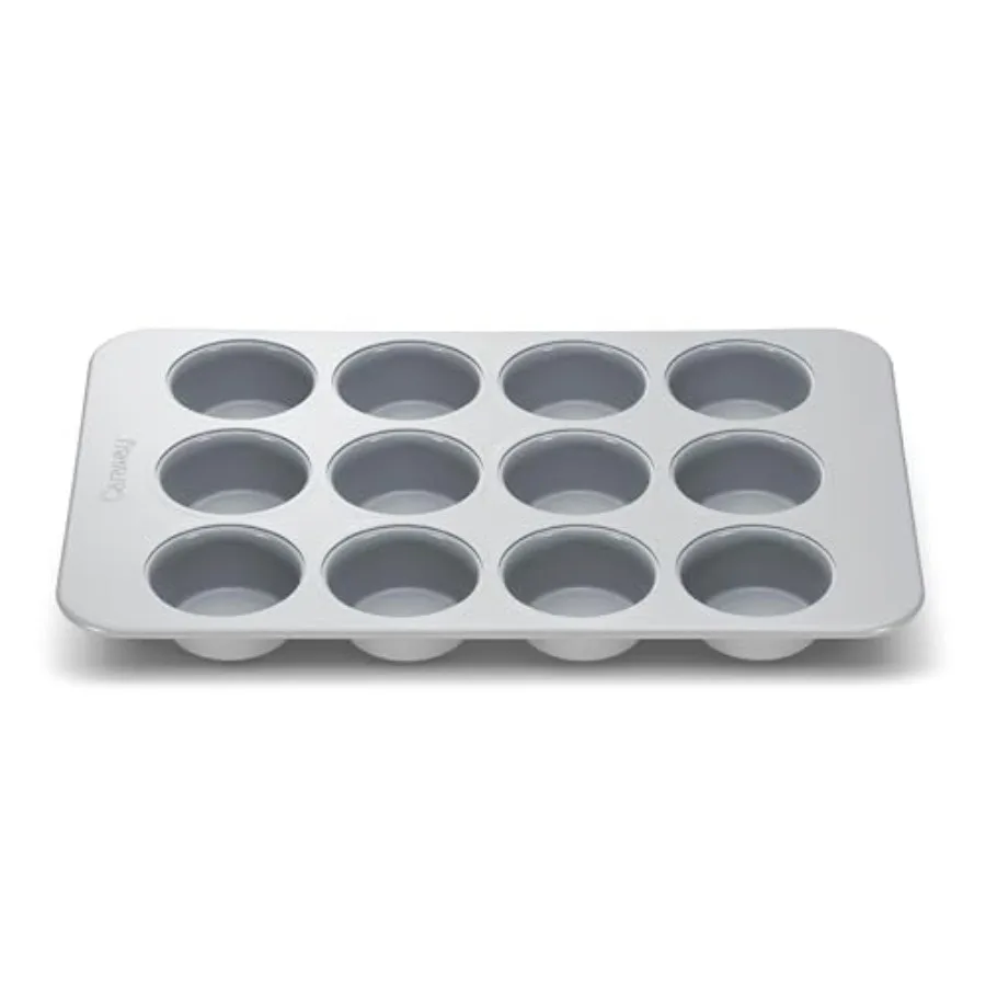 

Non-Stick Ceramic 12-Cup Muffin Pan - Naturally Slick Ceramic Coating - Non-Toxic PTFE and PFOA Free - Perfect for Cupcakes Muf