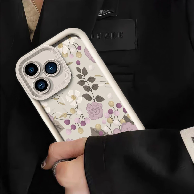 حافظة لهاتف شاومي بوكو C65 C61 C55 C51 M4 M3 Pro M2 C50 C40 C31 M7 4G M6 Plus M5S غطاء مقاوم للصدمات على شكل زهرة سيليكون غير لامع