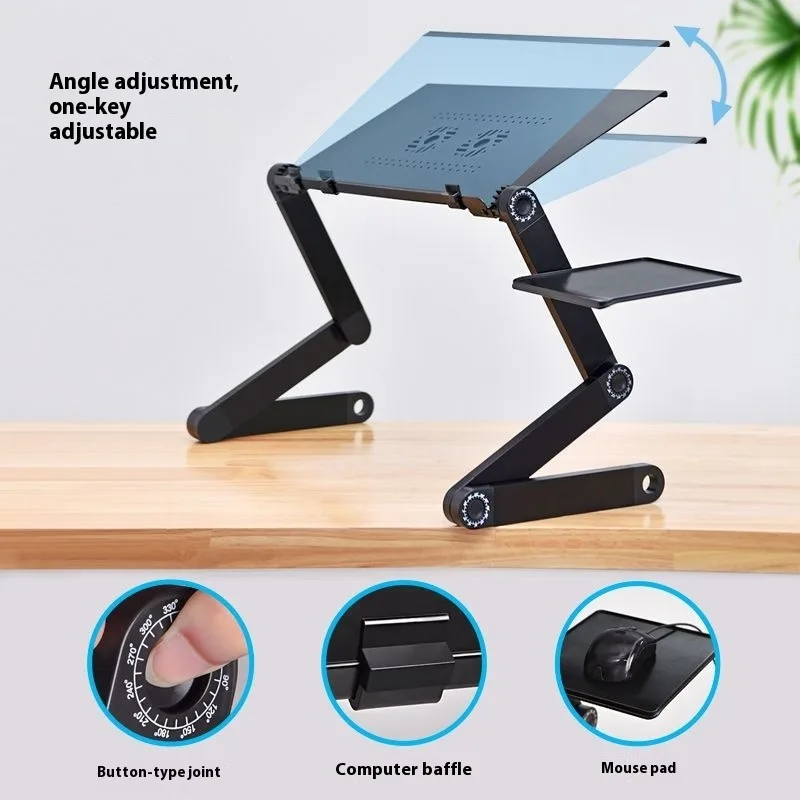 حامل الكمبيوتر المحمول قابل للتعديل مريح العائمة مكتب جبل صينية سرير قابلة للطي مكتب المنزل الكمبيوتر حامل التبريد العنصر الساخن بيع #4