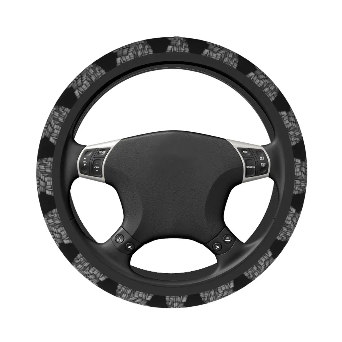 Trump Word Cloud Silhouette Car Steering Wheel Cover 38cm Anti-slip Steering Wheel Protective Cover Elastische Car Accessories