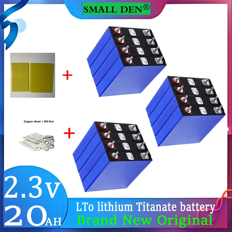 

2.3V 20Ah 100% Original LTO lithium Titanate battery 10C discharge DIY 12V 24V low temperature resistant batteries duty-Free