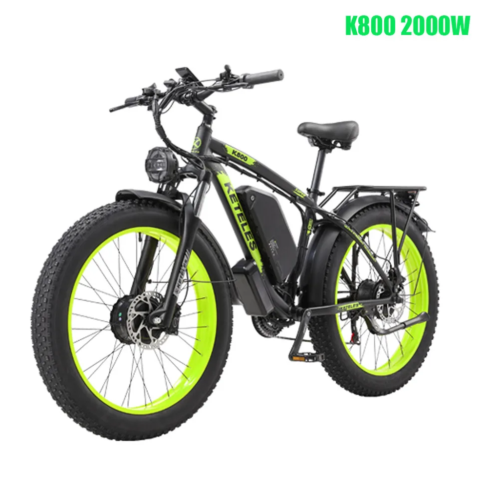 4000W Dual Motor 48V/23Ah Electric Bicycle 26" Fat Tire E-Bike for Adults image 9