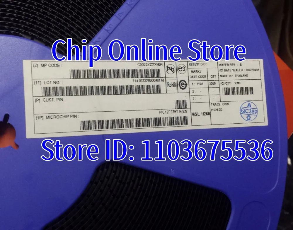 5~100pcs  PIC12F675-E/SN  PIC12F675T-E/SN  PIC12F675  SOIC8  New Original  8 Bit Microcontroller MCU