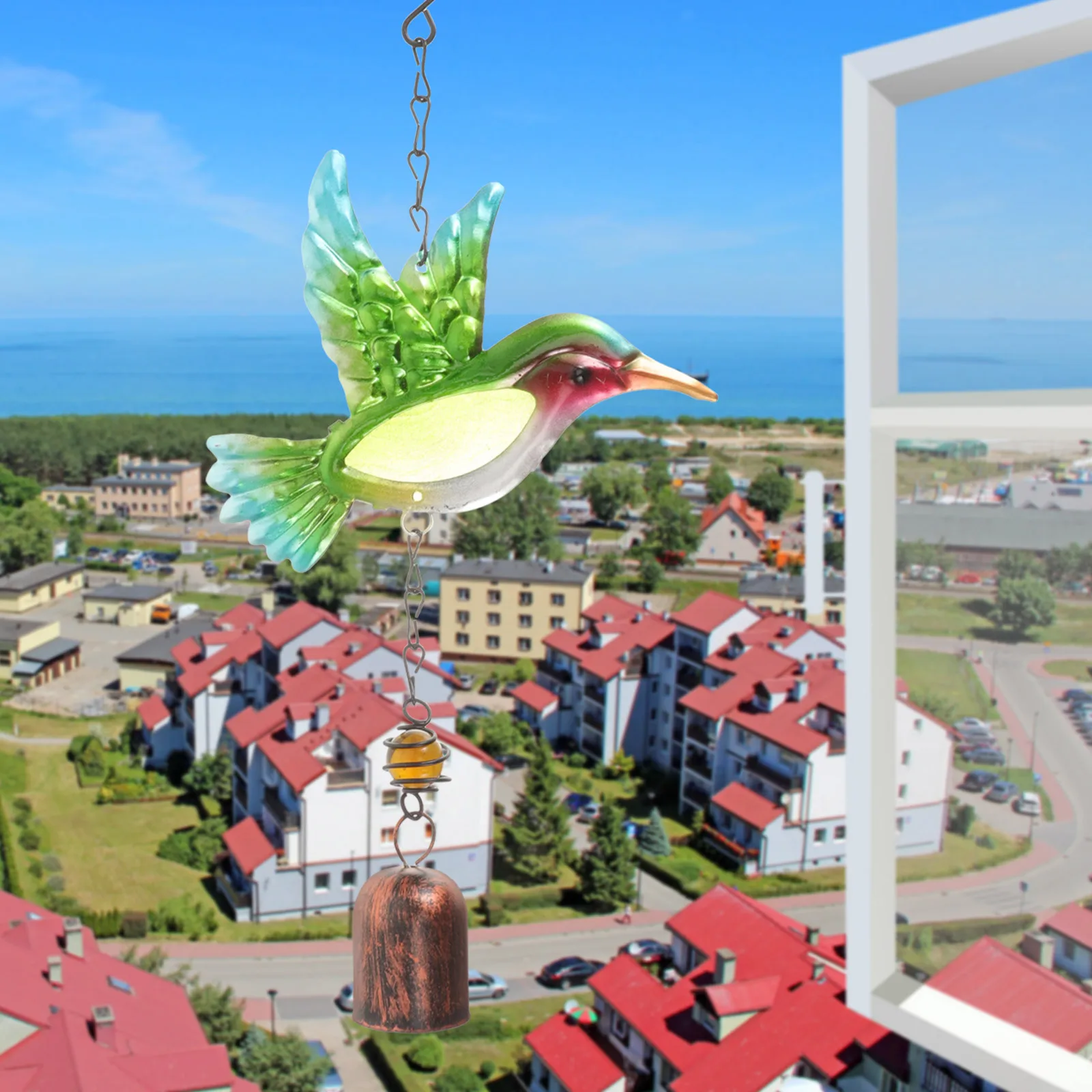 

Wind Chime Hummingbird Animal Vintage Metal Bell Pendant Hanging Garden Decoration Balcony Outdoor Wind Bell Relaxation