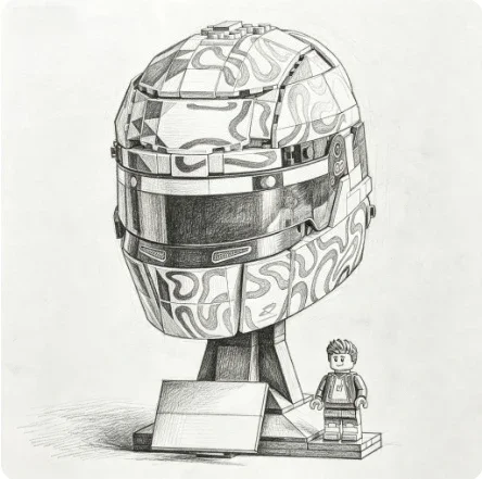 2026 Popular Racing Driver Classic Helmet Toy Model, Suitable for Home Decoration and Collecting Enthusiasts As Gifts